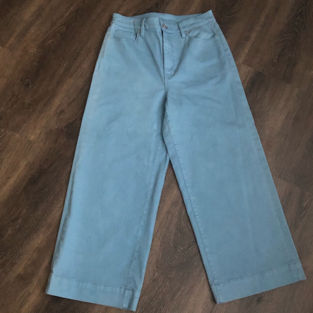 New! Great Wide Legs Cropped Jeans. Size 8.